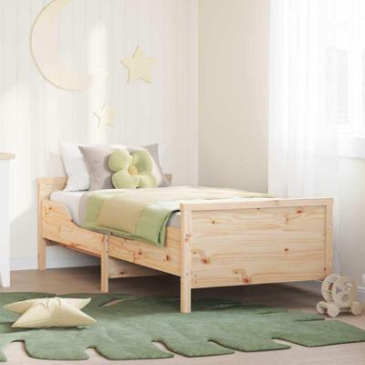 Uitbreidbaar Bedframe voor Kinderen Bruin 80 x 130 / 165 / 200 cm Uitbreidbaar Bedframe voor Kinderen Bruin 80 x 130 / 165 / 200 cm