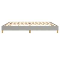 Boxspringframe stof lichtgrijs 200x200 cm - thumbnail