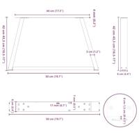Salontafelpoten 2 st V-vormig 50x(42-43,3) cm staal antraciet - thumbnail