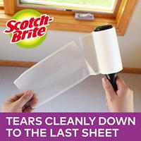 Scotch Brite pluizenkleefroller navulling, extra klevend voor dierenhaar, 48 vellen - thumbnail