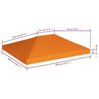 VidaXL Prieeldak 310 g/m² 4x3 m oranje - thumbnail