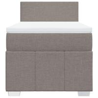 Boxspring met matras stof taupe 90x200 cm - thumbnail