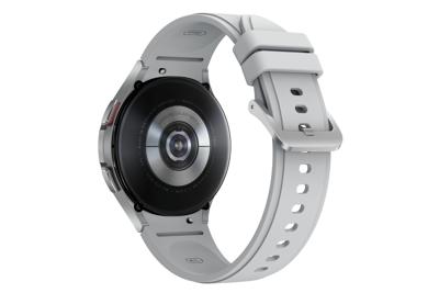 Samsung Galaxy Watch4 Classic, Runde LTE Smartwatch, Wear OS, drehbare Lünette, Fitnessuhr, Fitness-Tracker, 46 mm, Silver