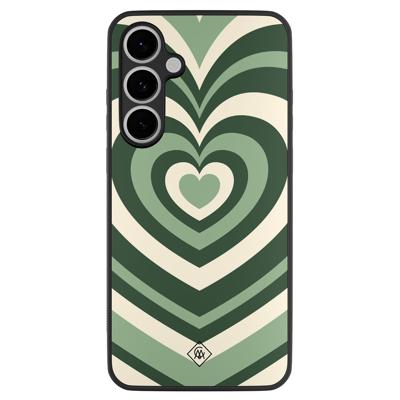 Samsung Galaxy S24 FE hoesje - Hart swirl groen
