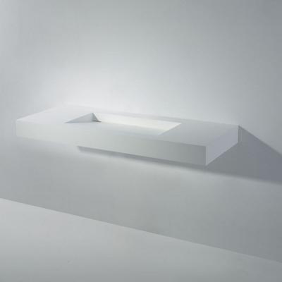 Wastafel Ideavit Solidsquare 120x46x10 cm Solid Surface Mat Wit Ideavit