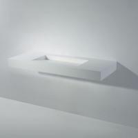 Wastafel Ideavit Solidsquare 120x46x10 cm Solid Surface Mat Wit Ideavit - thumbnail