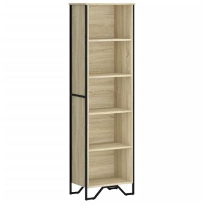Boekenkast 50x31x169 cm bewerkt hout sonoma eikenkleurig