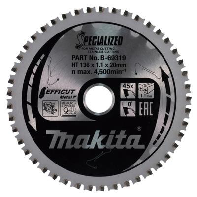 Makita Zaagblad Efficut | 136x20x1,1 | 45T | 0g