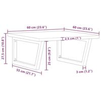 Badkamer wandschap staal en massief eikenhout - thumbnail
