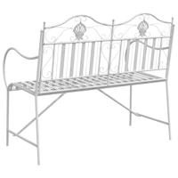 Tuinbank Wit 104 x 54 x 93cm Staal - thumbnail