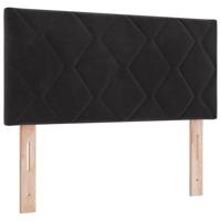 Boxspringbed met matras fluweel zwart 100x200 cm - thumbnail