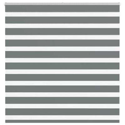 VidaXL Zebra rolgordijn 145x150 cm stofbreedte 140,9 cm donkergrijs