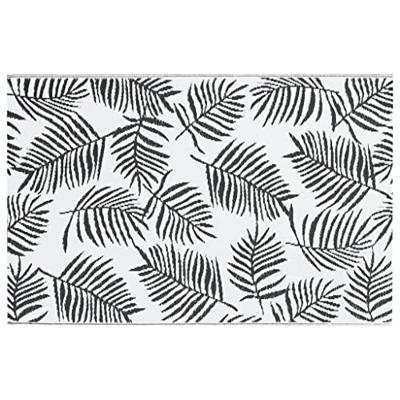 VidaXL Buitenkleed arakil 120x180 cm pp wit en zwart VidaXL Buitenkleed arakil 120x180 cm pp wit en zwart