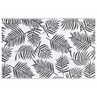 VidaXL Buitenkleed arakil 120x180 cm pp wit en zwart - thumbnail