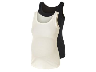 esmara 2 dames zwangerschapstops (Zwart/wit, L (44/46)) esmara 2 dames zwangerschapstops (Zwart/wit, L (44/46))