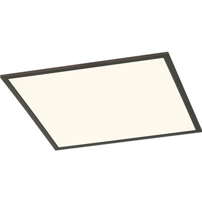 LED Plafondlamp - Plafondverlichting - Trion Povino - 31W - Warm Wit 3000K - Dimbaar - Vierkant - Mat Zwart - Aluminium