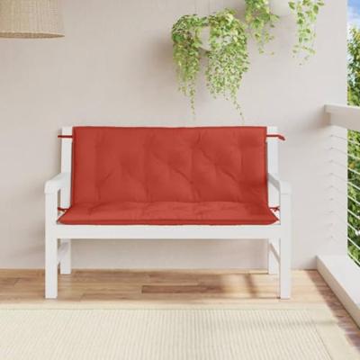 Tuinbankkussens 2 st 120x50x7 cm stof gemleerd rood Tuinbankkussens 2 st 120x50x7 cm stof gemleerd rood