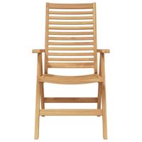 Tuinstoel 4 pcs Bruin 52 x 64.5 x 108 cm Massief teakhout - thumbnail