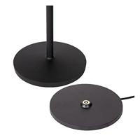 Lucide JUSTINE - Oplaadbare Tafellamp Binnen/Buiten - Accu/Batterij - LED Dimb. - 1x2W 2700K - IP54 - Met draadloos oplaadstation - Zwart - thumbnail