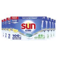 Sun Allin 1 Vaatwastabletten Citroen 19 tabletten x 7 Stuks bij Jumbo - thumbnail