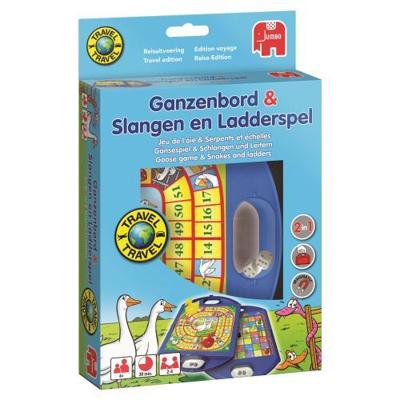 Jumbo Ganzenbord & Slangen en ladderspel Reisspel Jumbo Ganzenbord & Slangen en ladderspel Reisspel