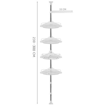 Douche hoekplanken - op verstelbare stang.