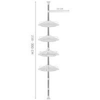 Douche hoekplanken - op verstelbare stang. - thumbnail