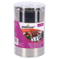 Patisse garneerringen met uitdrukker 7x5.5 cm 3-delig rvs - thumbnail