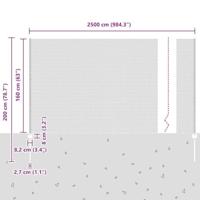 VidaXL Hek met paal groen 1,6 x 25 m staal en pvc - thumbnail