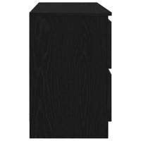 Tv-meubel 100x35x54 cm bewerkt hout zwart - thumbnail