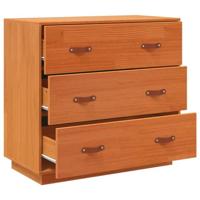 Dressoir 80x40x75 cm massief grenenhout wasbruin - thumbnail