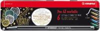 Stabilo Pen 68 metallic tin-box 6 stuks - thumbnail