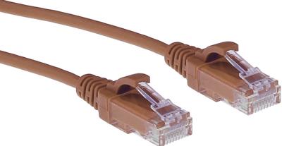 ACT DC9210 LSZH U/UTP CAT6 Datacenter Slimline Patchkabel Snagless | RJ45 connectoren | Bruin | 10 meter