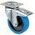 Showgear zwenkwiel blauw met rem, 125 mm