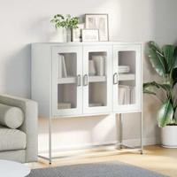 Dressoir 100,5x39x107 cm koudgewalst staal wit - thumbnail