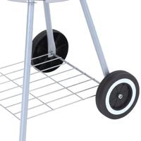 Kolenbarbecue met wielen Aktive Geëmailleerd metaal 46 x 89 x 46 cm Zwart - thumbnail