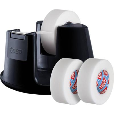tesa Plakbanddispenser tesafilm® invisible Zwart Rolbreedte (max.): 19 mm Rollengte (max.) 33 m Incl. 3 plakfolierollen 33 m x 19 mm tesa Plakbanddispenser tesafilm® invisible Zwart Rolbreedte (max.): 19 mm Rollengte (max.) 33 m Incl. 3 plakfolierollen 33 m x 19 mm