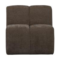 Woood Mojo eetkamerbank 84 cm met rugleuning rib Bruin - thumbnail