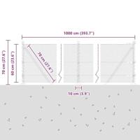 VidaXL Afrasteringspaal zilver 10 x 0,6 m (13 mm gaas) staal - thumbnail