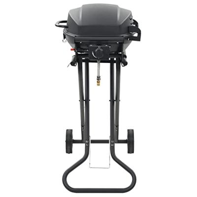 Gasbarbecue met kookzone draagbaar zwart - thumbnail