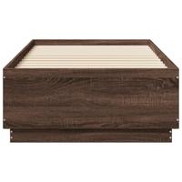 Bedframe bewerkt hout bruin eikenkleur 75x190 cm - thumbnail