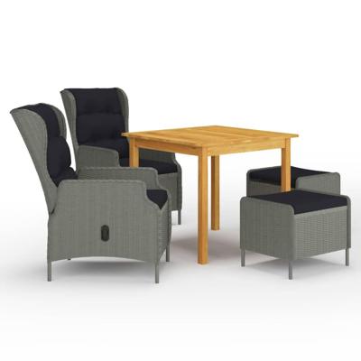 5-delige Tuinset lichtgrijs