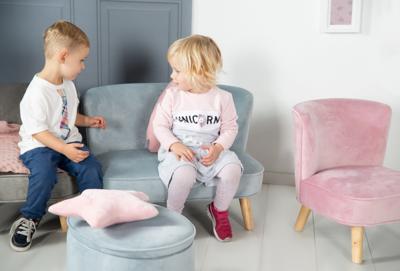 roba 2-zits bank voor kinderen (Scandinavische stijl, Lichtblauw) roba 2-zits bank voor kinderen (Scandinavische stijl, Lichtblauw)