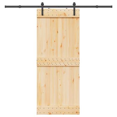 Schuifdeur met beslag 85x210 cm massief grenenhout
