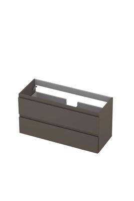 Onderkast INK 2 laden greeploos gelakt 100 cm x 40 cm x 52 cm Mat taupe 1241025