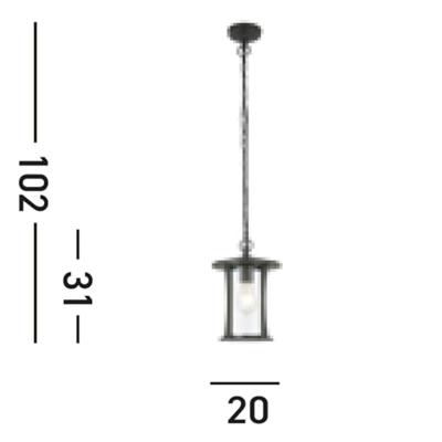 Searchlight Veranda hanglampPagoda - 8476BK
