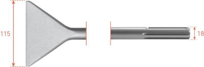 Rotec Sds max spadebeitel 115x350mm