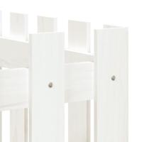 Plantenbak verhoogd hekontwerp 150x50x70 cm grenenhout wit - thumbnail