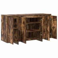Dressoir Gerookt eiken 135 x 41 x 69 cm Bewerkt hout - thumbnail