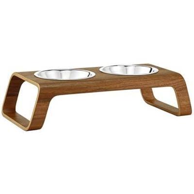 MiaCara MiaCara Desco Cat Food Tray Walnut